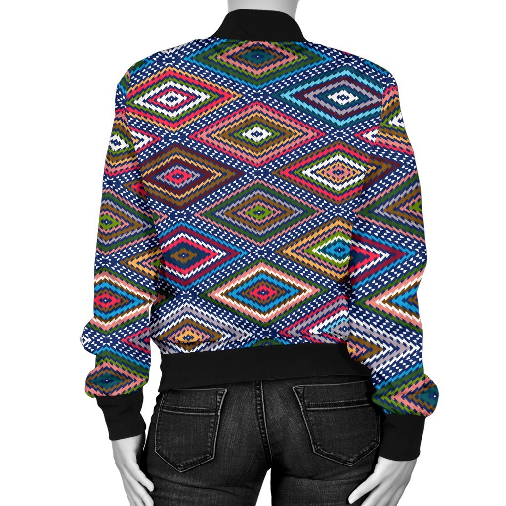 Southwestern Design Women Casual Bomber Jacket