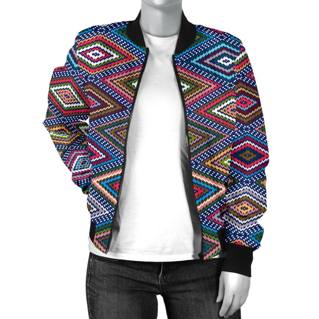 Southwestern Design Women Casual Bomber Jacket