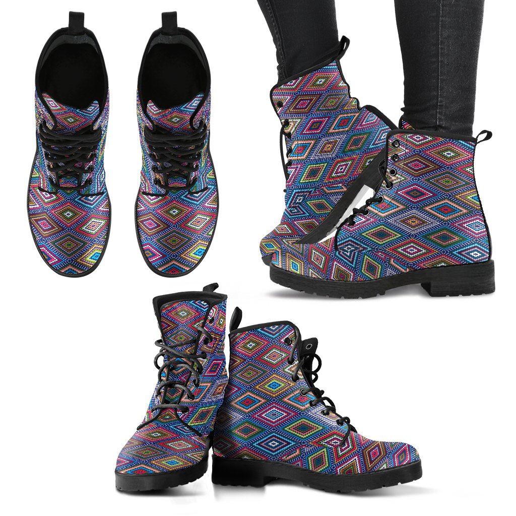 Southwestern Design Women Leather Boots-JTAMIGO.COM