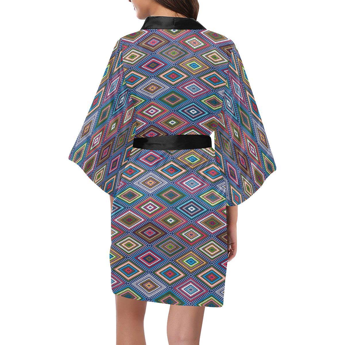 Southwestern Design Women Short Kimono Robe