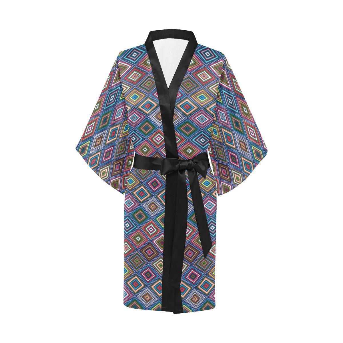 Southwestern Design Women Short Kimono Robe