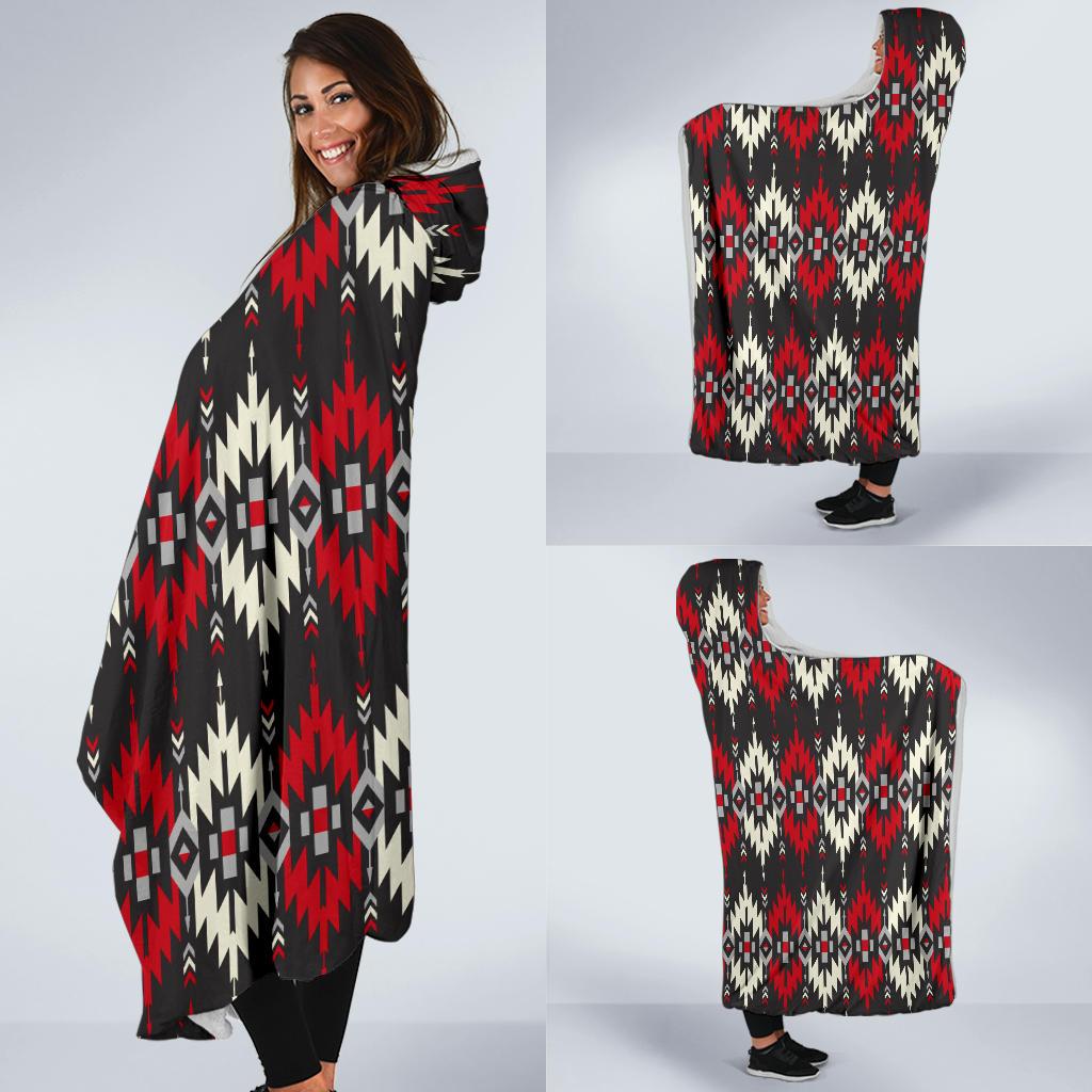 Southwestern Pattern Hooded Blanket-JTAMIGO.COM