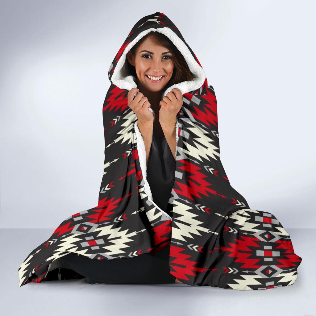 Southwestern Pattern Hooded Blanket-JTAMIGO.COM