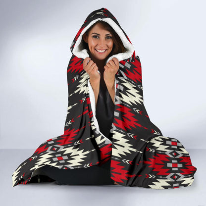 Southwestern Pattern Hooded Blanket-JTAMIGO.COM