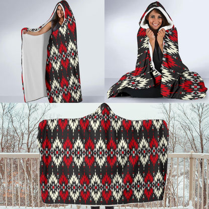Southwestern Pattern Hooded Blanket-JTAMIGO.COM