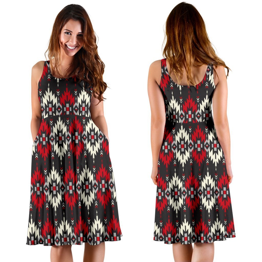 Southwestern Pattern Sleeveless Dress