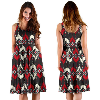 Southwestern Pattern Sleeveless Dress