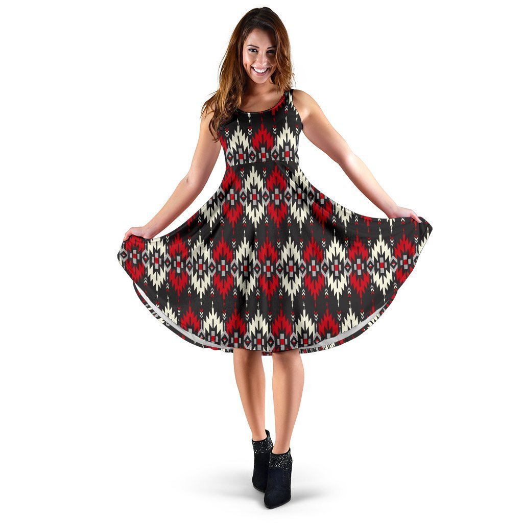 Southwestern Pattern Sleeveless Dress