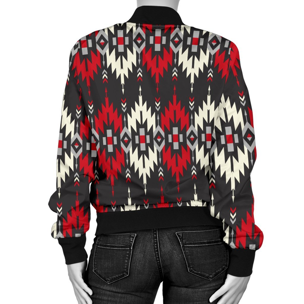 Southwestern Pattern Women Casual Bomber Jacket