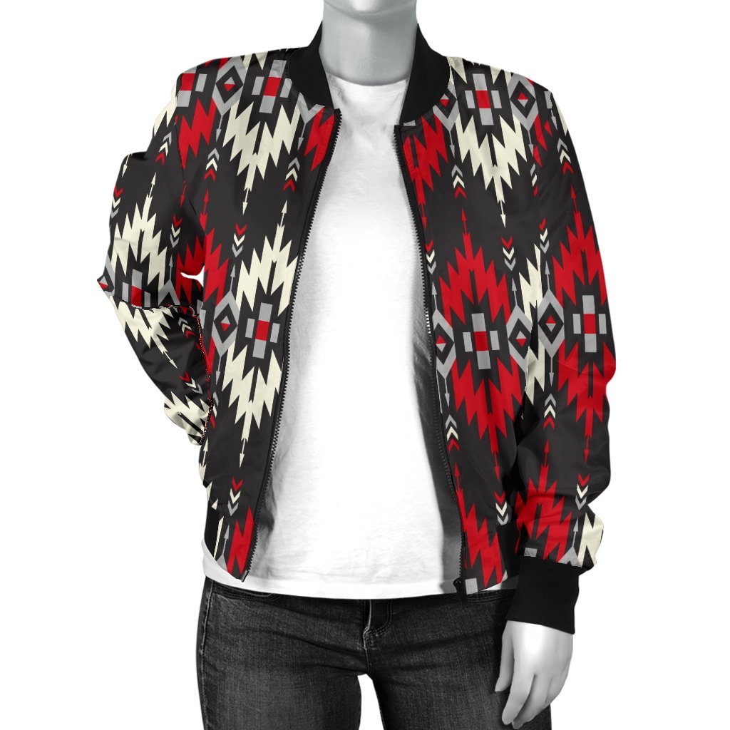 Southwestern Pattern Women Casual Bomber Jacket
