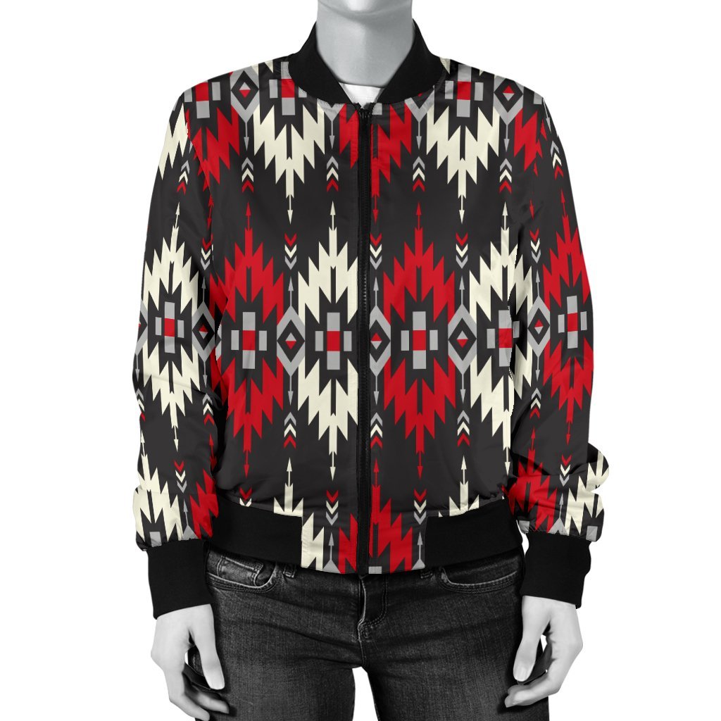 Southwestern Pattern Women Casual Bomber Jacket