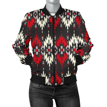 Southwestern Pattern Women Casual Bomber Jacket
