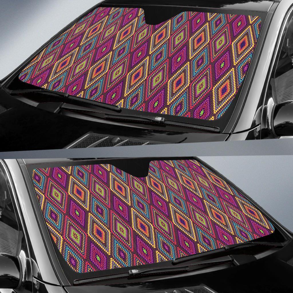 Southwestern Print Car Sun Shade For Windshield