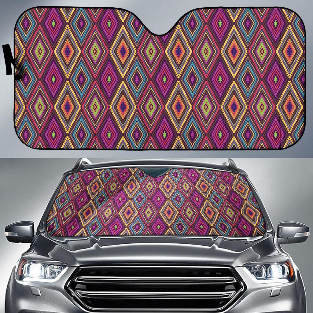 Southwestern Print Car Sun Shade For Windshield