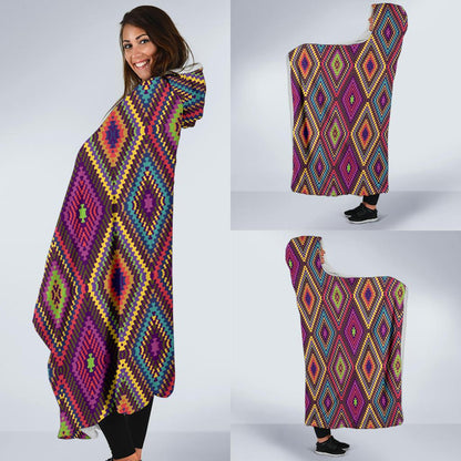 Southwestern Print Hooded Blanket-JTAMIGO.COM