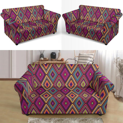 Southwestern Print Loveseat Slipcover-JTAMIGO.COM