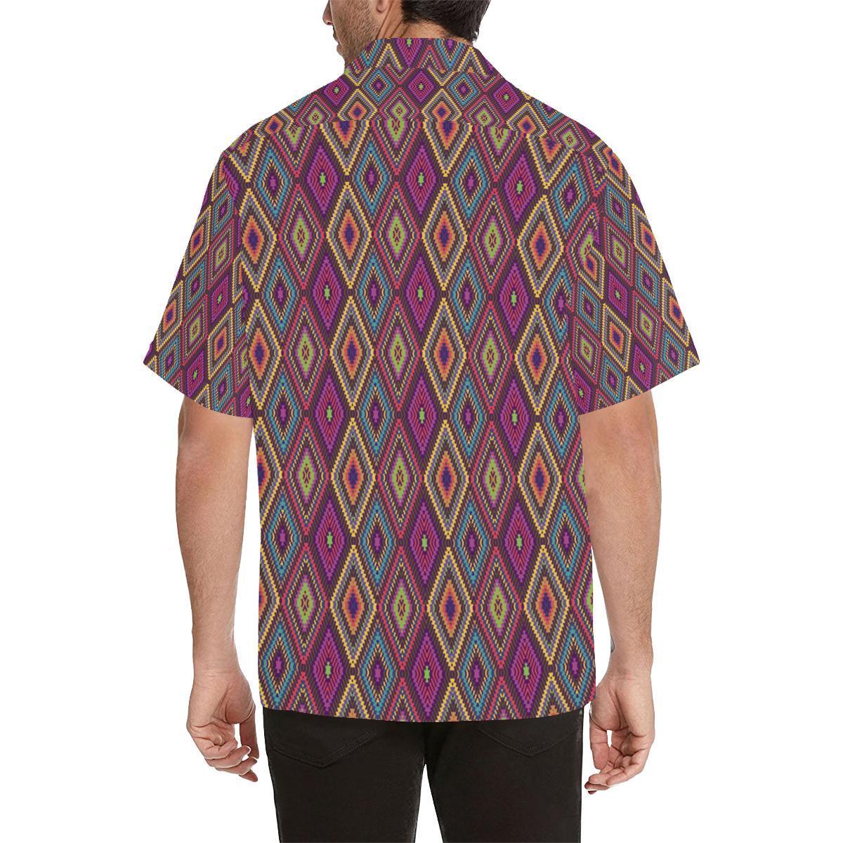 Southwestern Print Men Aloha Hawaiian Shirt