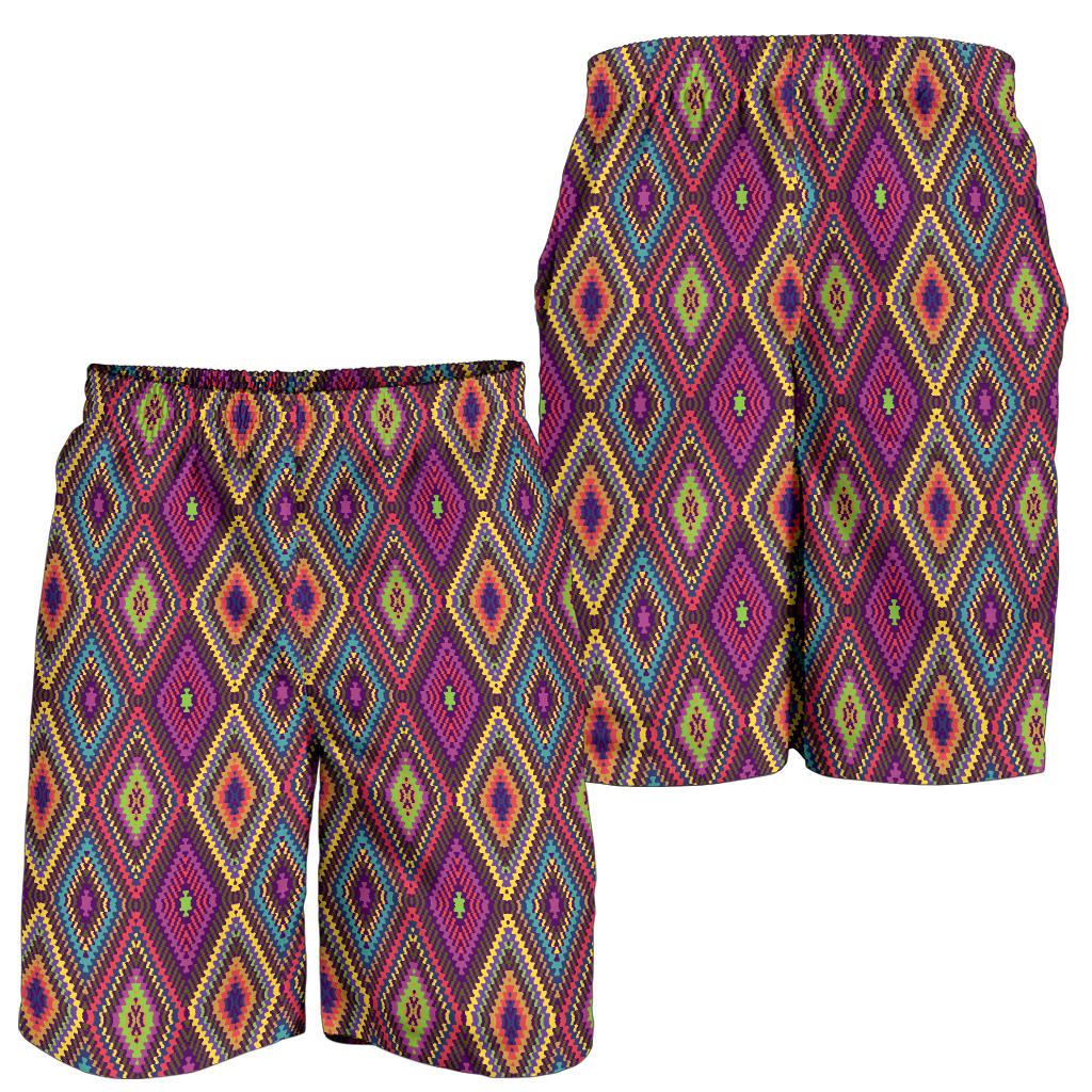 Southwestern Print Mens Shorts-JTAMIGO.COM