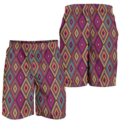 Southwestern Print Mens Shorts-JTAMIGO.COM
