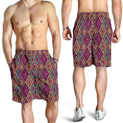 Southwestern Print Mens Shorts-JTAMIGO.COM