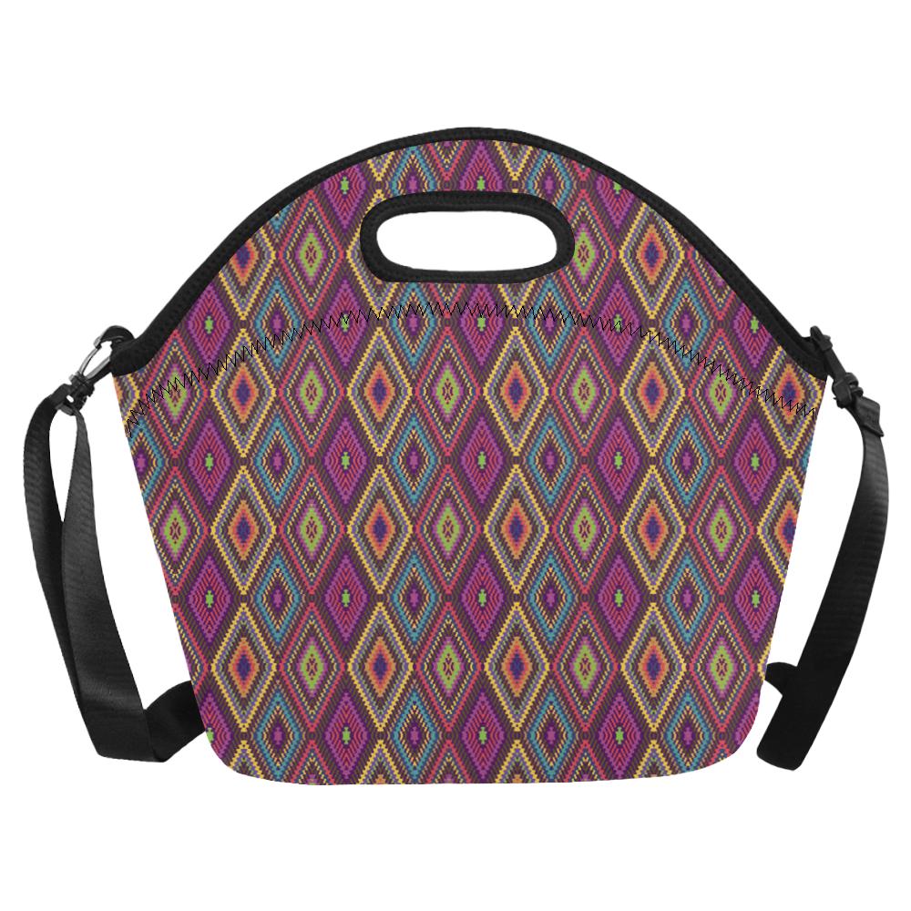 Southwestern Print Neoprene Lunch Bag (Model 1669)(Large)-JTAMIGO.COM