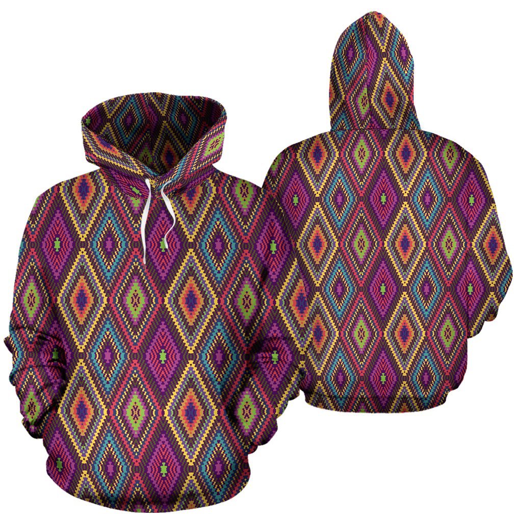 Southwestern Print Pullover Hoodie