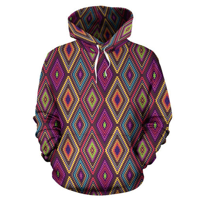 Southwestern Print Pullover Hoodie