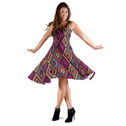 Southwestern Print Sleeveless Dress