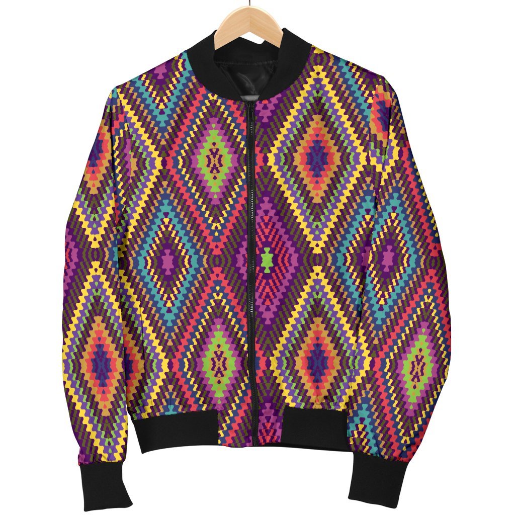 Southwestern Print Women Casual Bomber Jacket