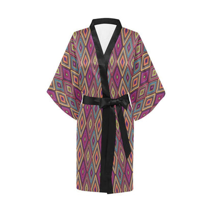 Southwestern Print Women Short Kimono Robe