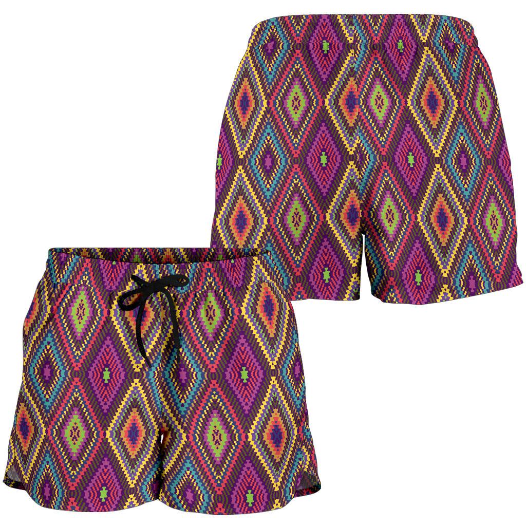 Southwestern Print Women Shorts-JTAMIGO.COM