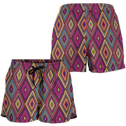 Southwestern Print Women Shorts-JTAMIGO.COM