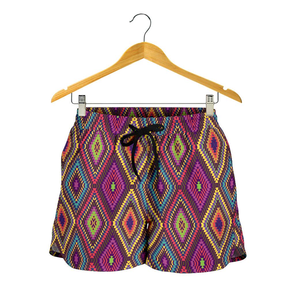 Southwestern Print Women Shorts-JTAMIGO.COM