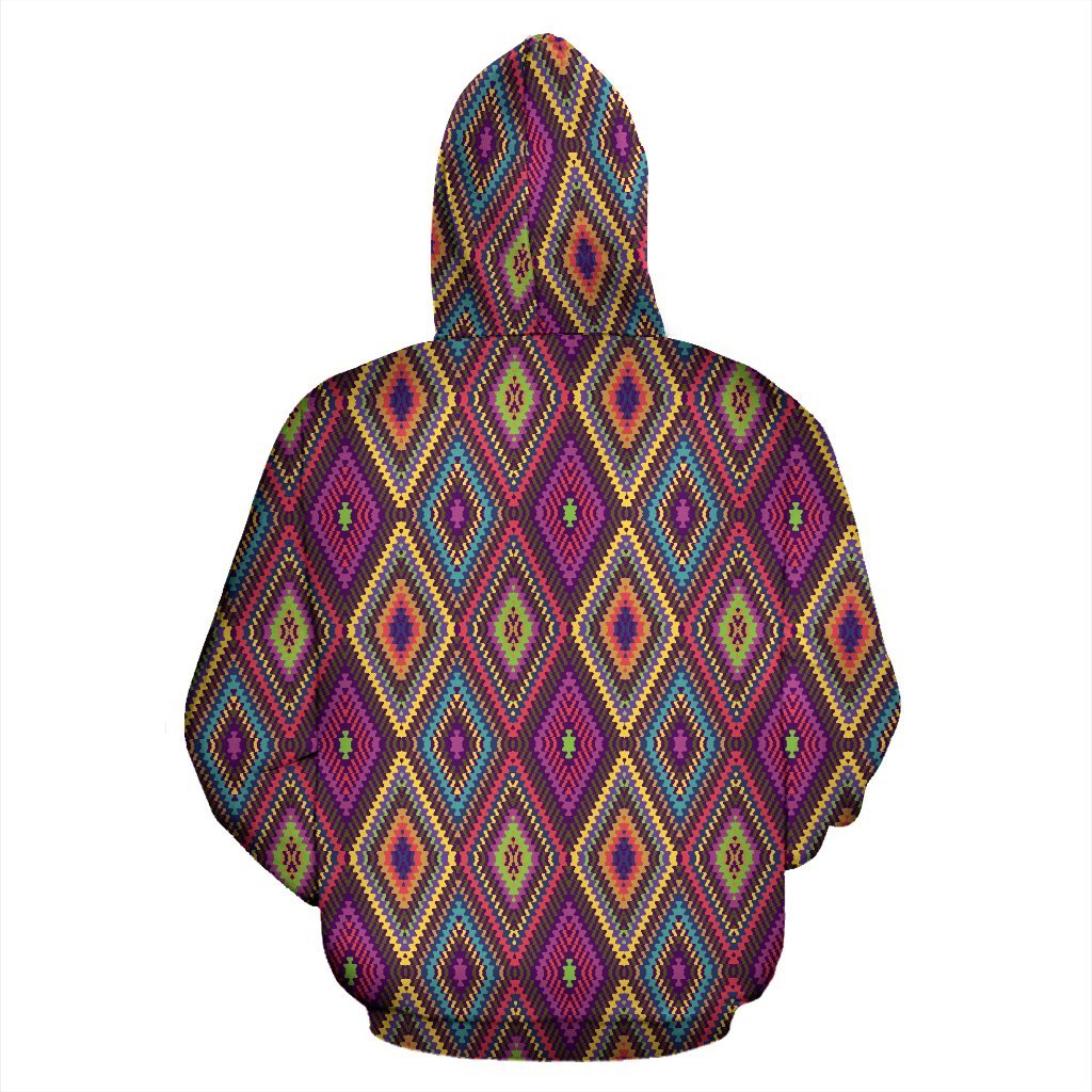Southwestern Print Zip Up Hoodie