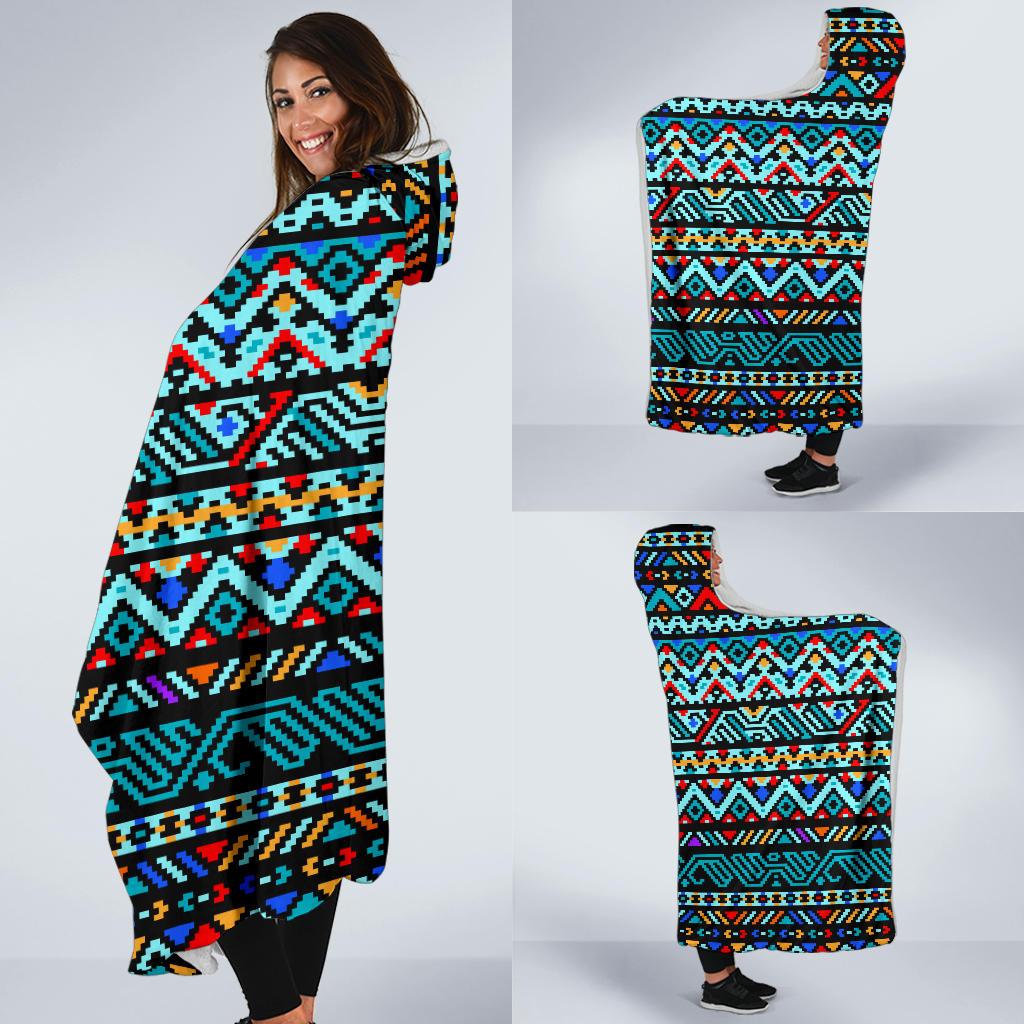 Southwestern Style Hooded Blanket-JTAMIGO.COM