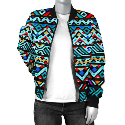 Southwestern Style Women Casual Bomber Jacket