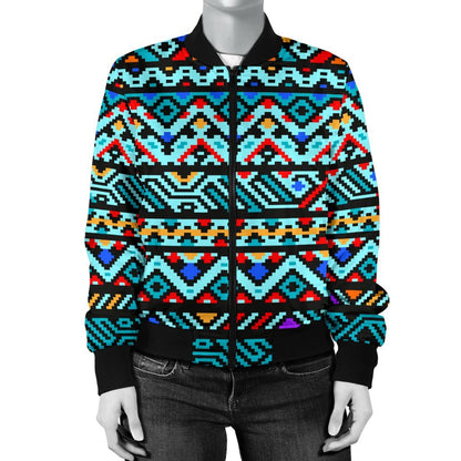 Southwestern Style Women Casual Bomber Jacket