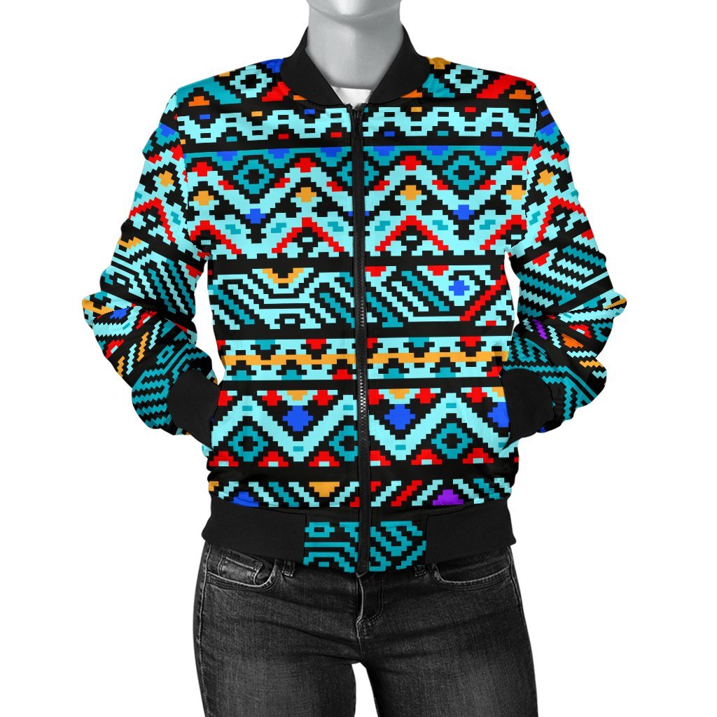 Southwestern Style Women Casual Bomber Jacket