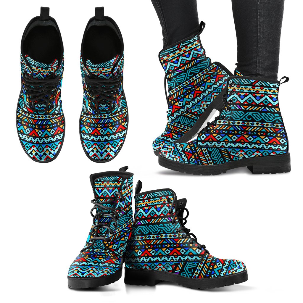 Southwestern Style Women Leather Boots-JTAMIGO.COM