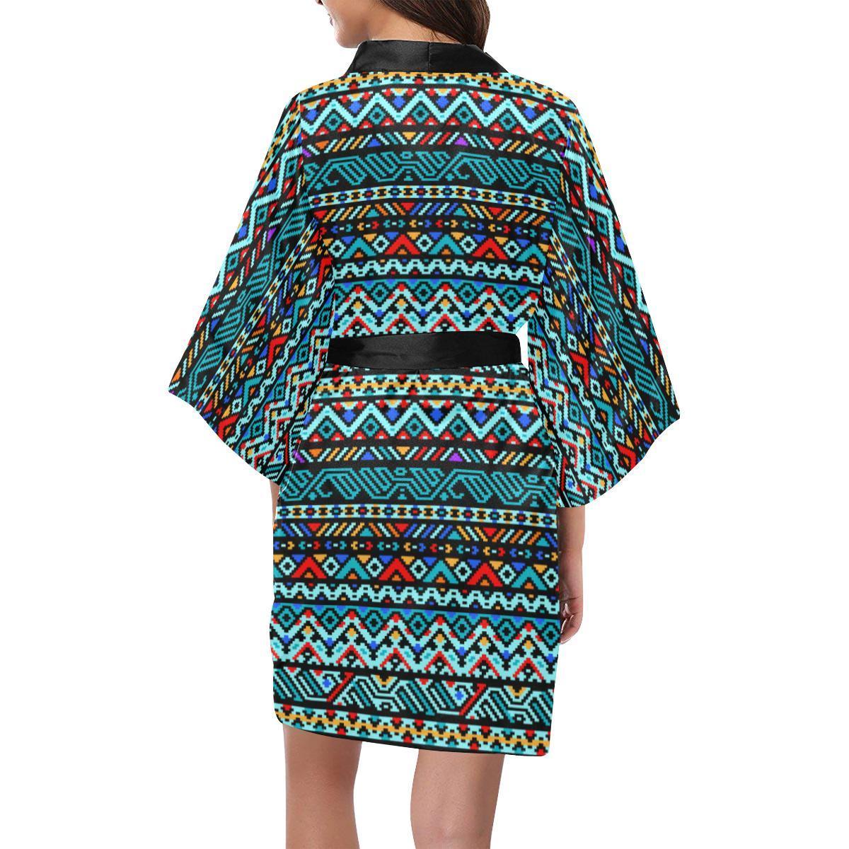 Southwestern Style Women Short Kimono Robe