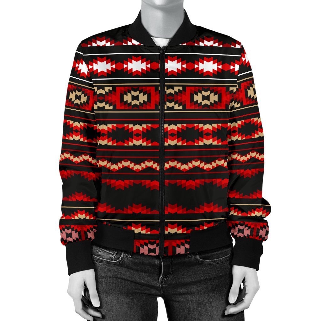 Southwestern Themed Women Casual Bomber Jacket