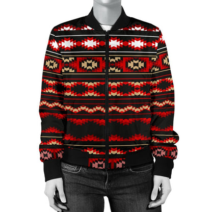 Southwestern Themed Women Casual Bomber Jacket