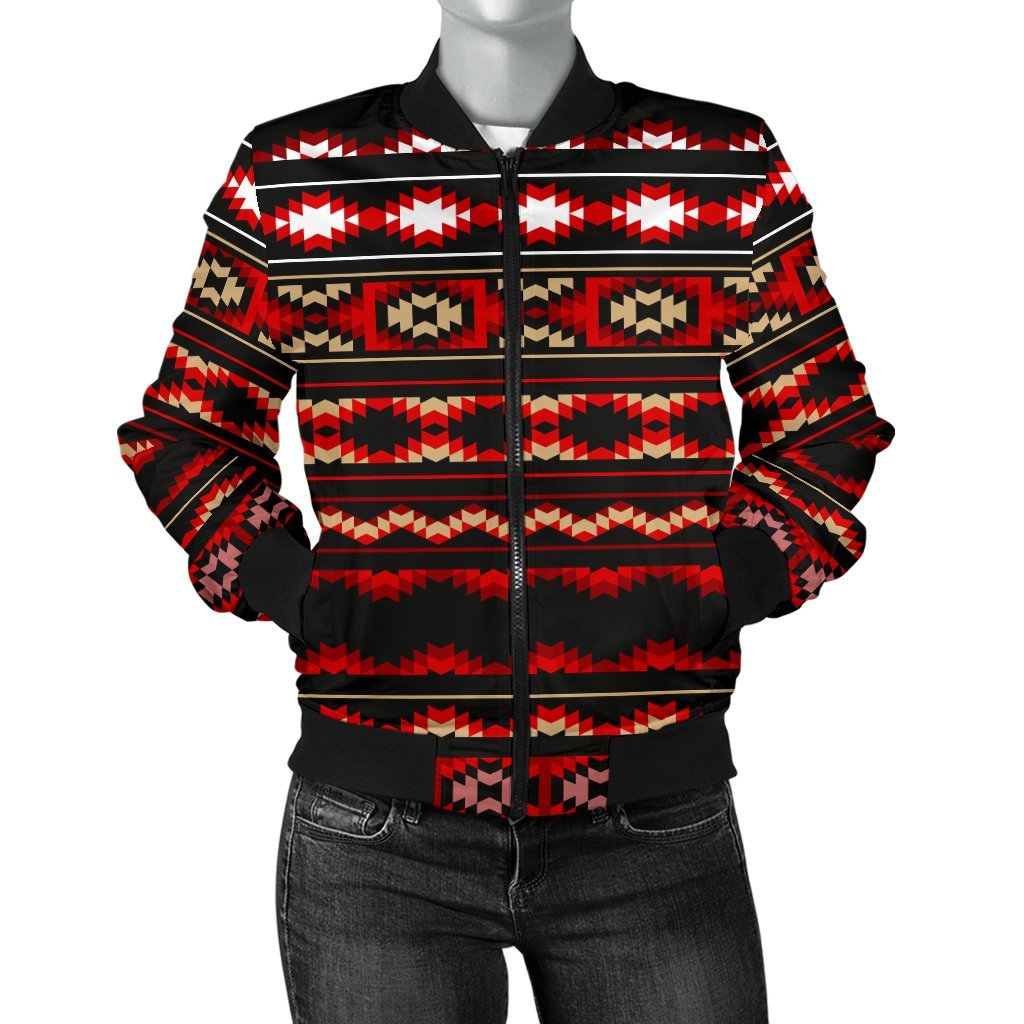 Southwestern Themed Women Casual Bomber Jacket