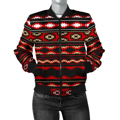Southwestern Themed Women Casual Bomber Jacket