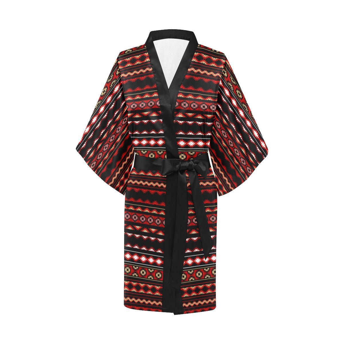 Southwestern Themed Women Short Kimono Robe