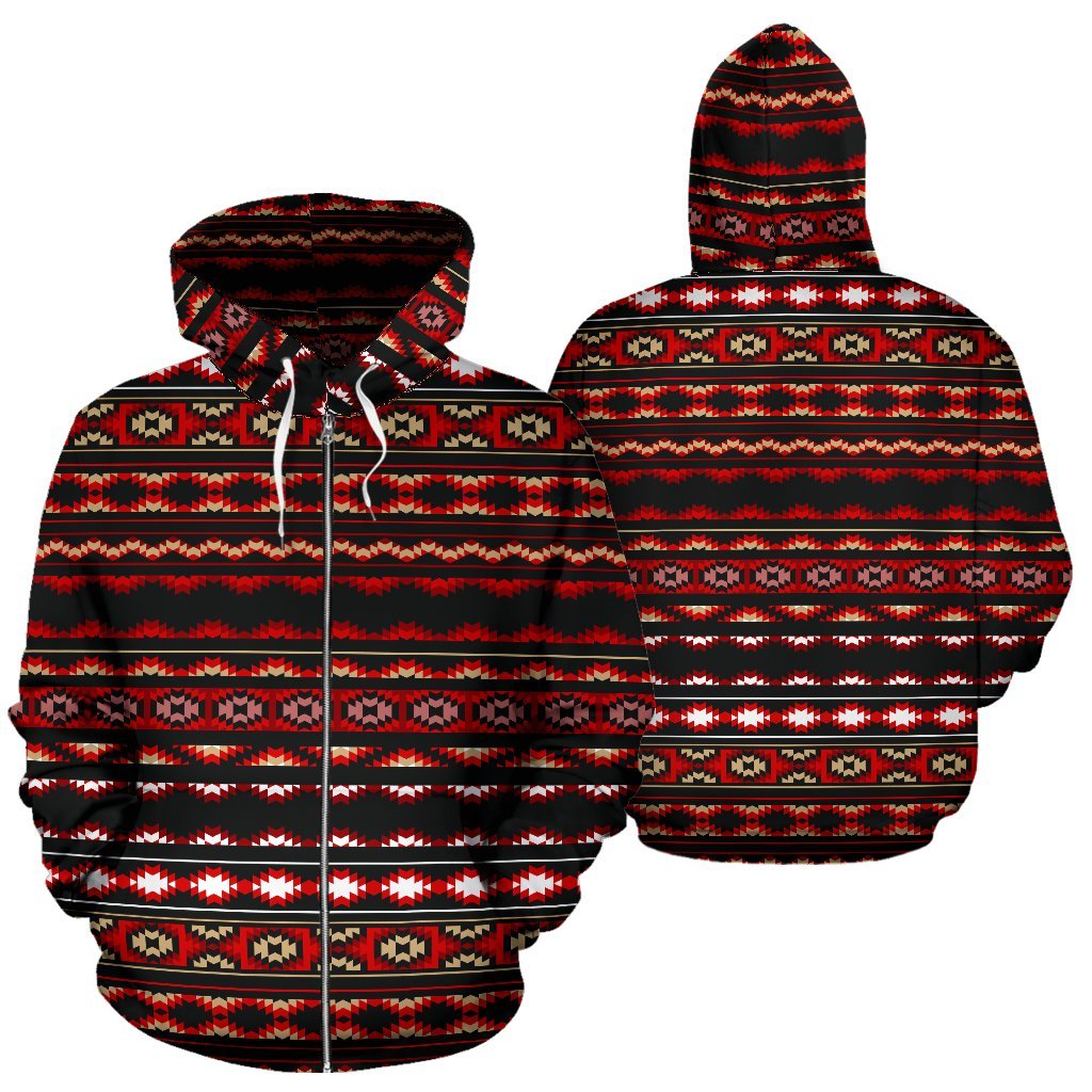 Southwestern Themed Zip Up Hoodie
