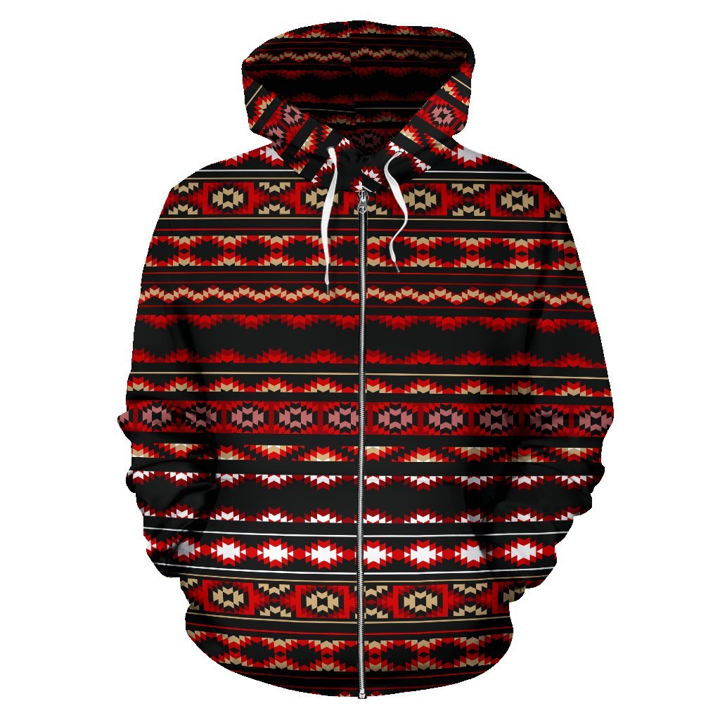 Southwestern Themed Zip Up Hoodie