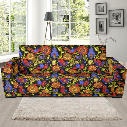 Steampunk Bird Design Themed Print Sofa Slipcover-JTAMIGO.COM
