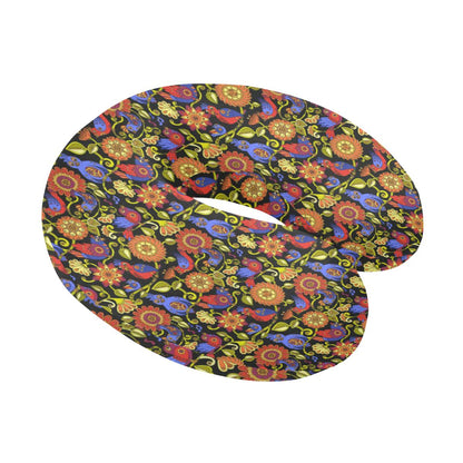 Steampunk Bird Design Themed Print U-Shaped Travel Neck Pillow-JTAMIGO.COM