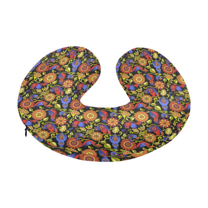 Steampunk Bird Design Themed Print U-Shaped Travel Neck Pillow-JTAMIGO.COM